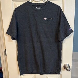 Men’s Champion brand dark Gray Athletic t-shirt, size large